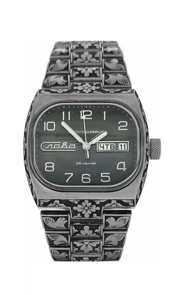 0220301/100-2427-02 0220301/100-2427-02 Wrist watch Slava tv mechanical с Automaticом с гравировкой