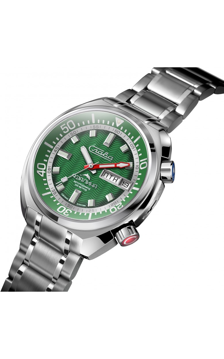 2430516/100-2427 russian watertight механический automatic wrist watches Slava "афалина" for men  2430516/100-2427