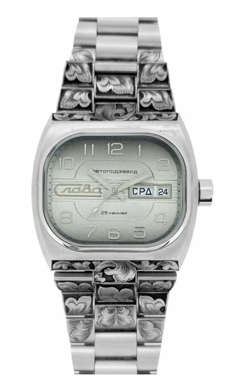 7620025/100-2427-02 7620025/100-2427-02 Wrist watch Slava tv mechanical с Automaticом с гравировкой