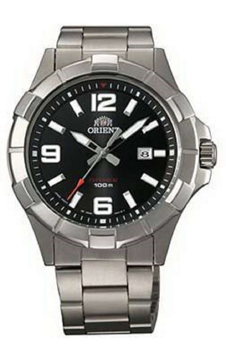 FUNE6001B0 титан  кварцевые наручные часы Orient  FUNE6001B0 титан