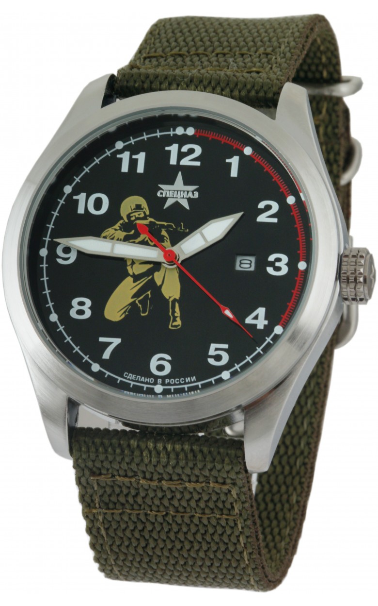 С2861317-2115-09  кварцевые часы Спецназ "Атака" логотип Солдат  С2861317-2115-09