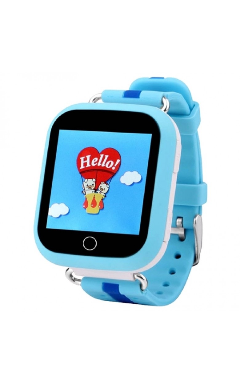 Q100 голубой  кварцевые наручные часы Smart Baby Watch  Q100 голубой