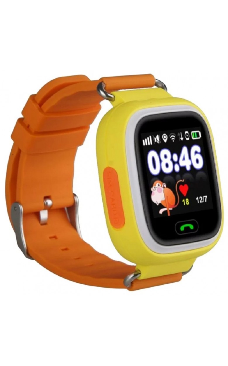 Q90 оранжевый  кварцевые наручные часы Smart Baby Watch  Q90 оранжевый