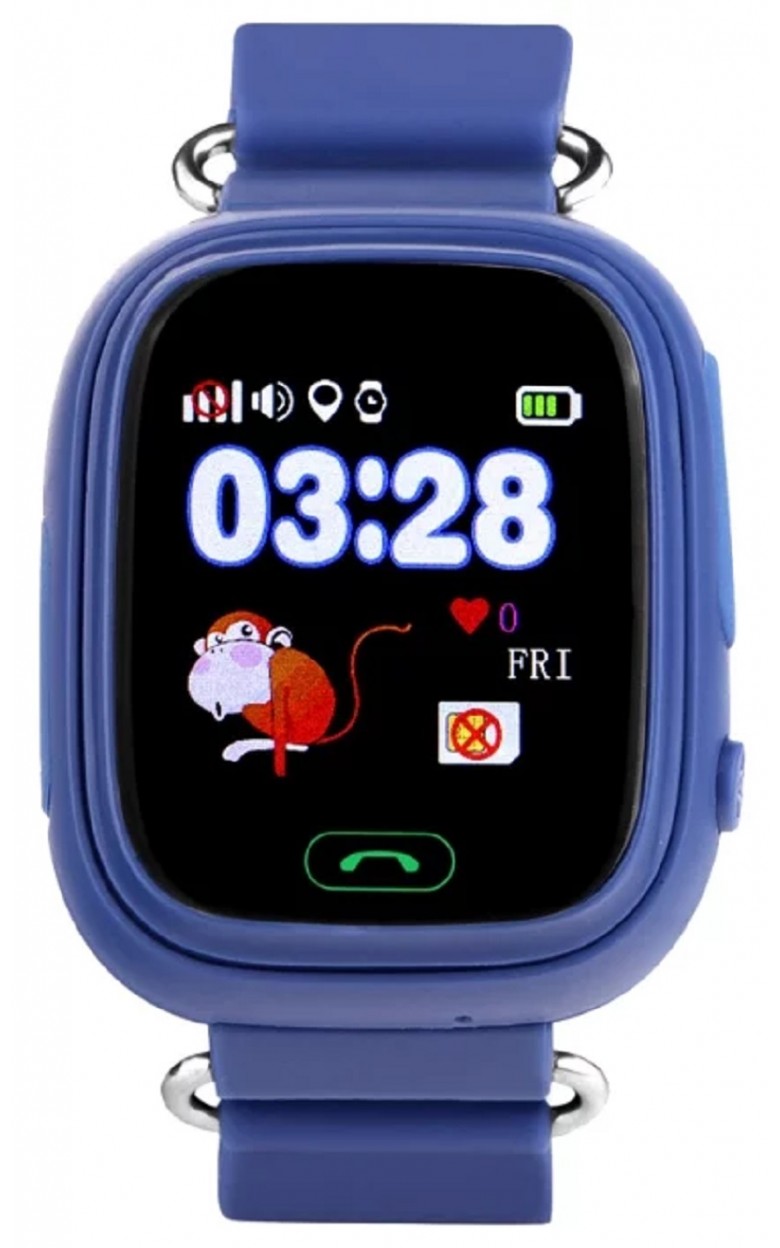 Q90 темно-синий  кварцевые наручные часы Smart Baby Watch  Q90 темно-синий