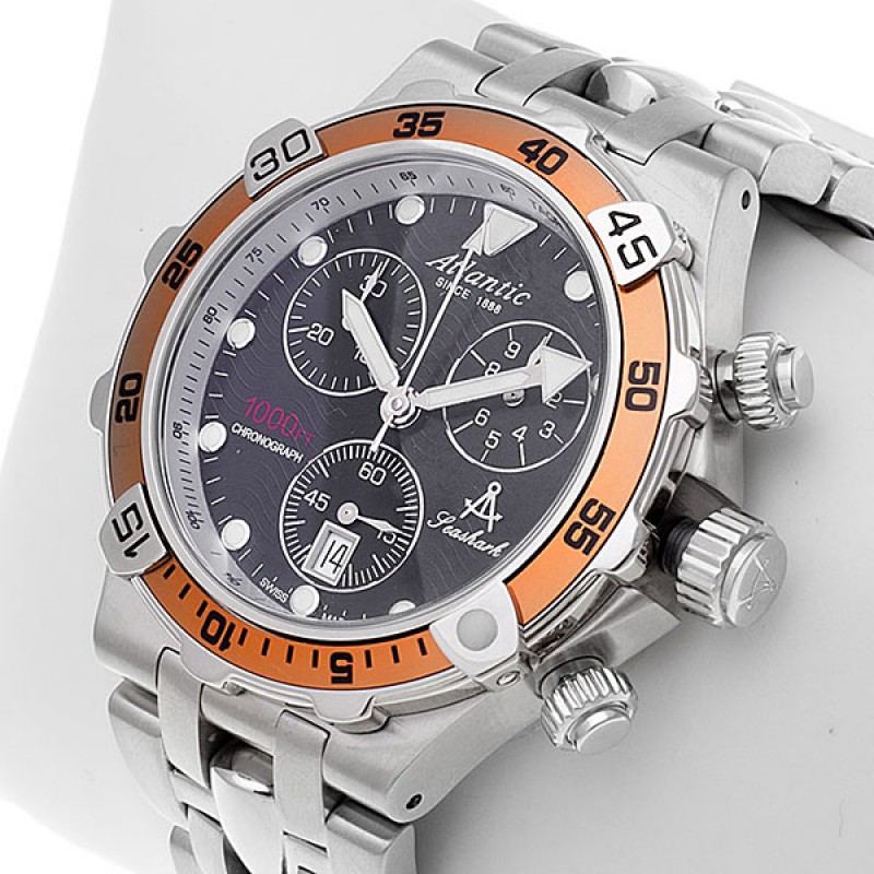 88487.41.61 swiss watertight Men's watch кварцевый wrist watches Atlantic "Searock"  88487.41.61