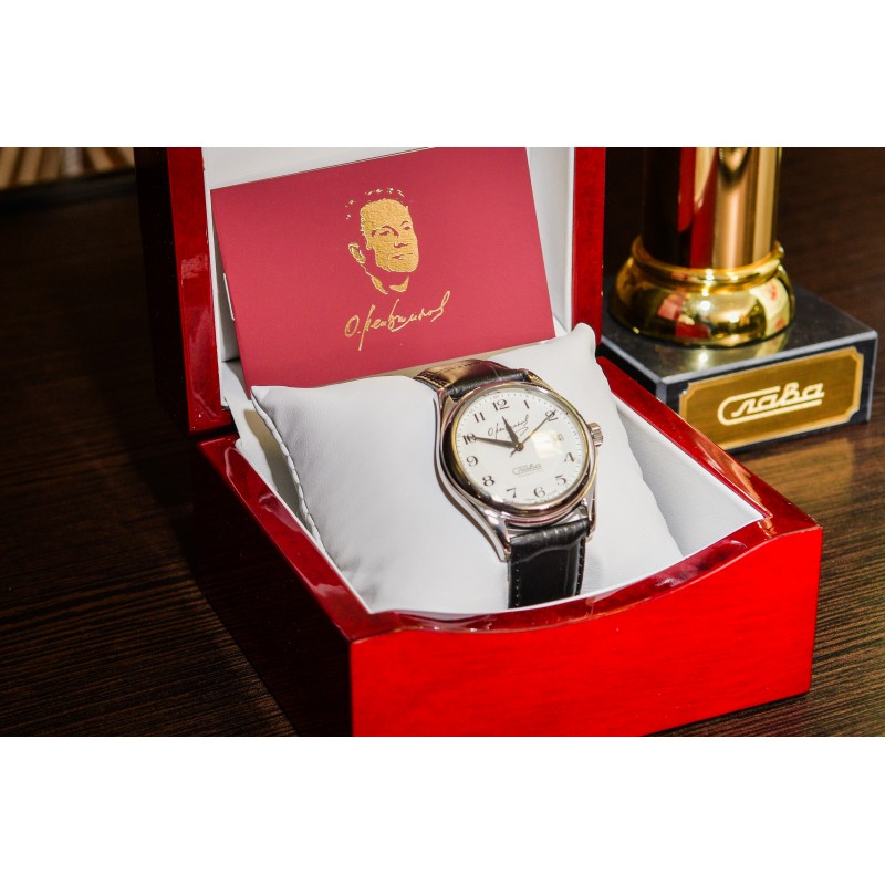 1490098/300-8215 russian Unisex механический automatic wrist watches Slava "галерея славы" logo автограф О.Меньшикова  1490098/300-8215