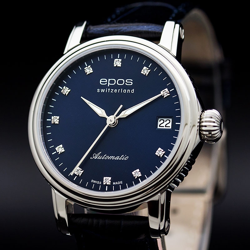 4390.152.20.86.16 swiss механический automatic wrist watches EPOS "Ladies Diamonds" for women  4390.152.20.86.16