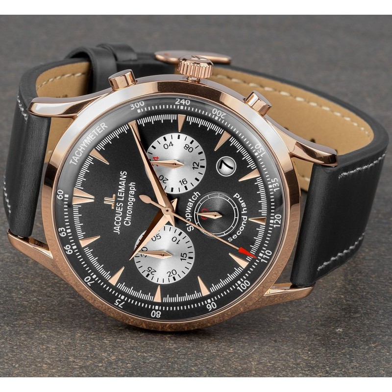 1-2068E  кварцевые часы Jacques Lemans "Retro Classic"  1-2068E