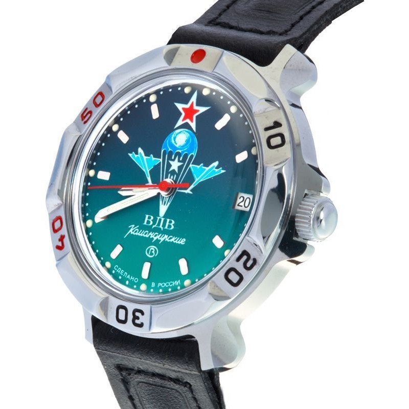 811021  механические наручные часы Восток "Командирские" логотип ВДВ  811021