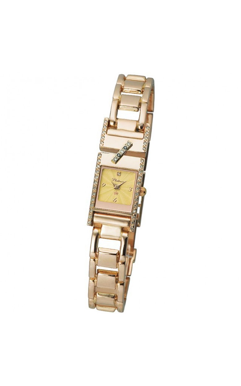 98855-4.412 russian gold кварцевый wrist watches Platinor "моNika" for women  98855-4.412