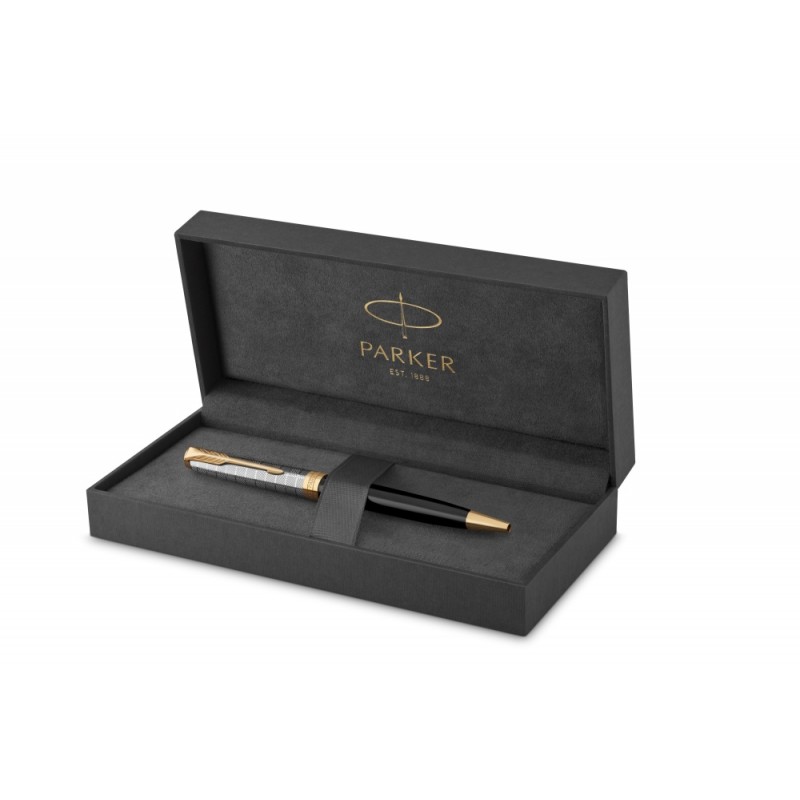 2119787 Шариковая ручка Parker Sonnet Premium Refresh BLACK, цвет чернил Мblack,в подарочной упаковке