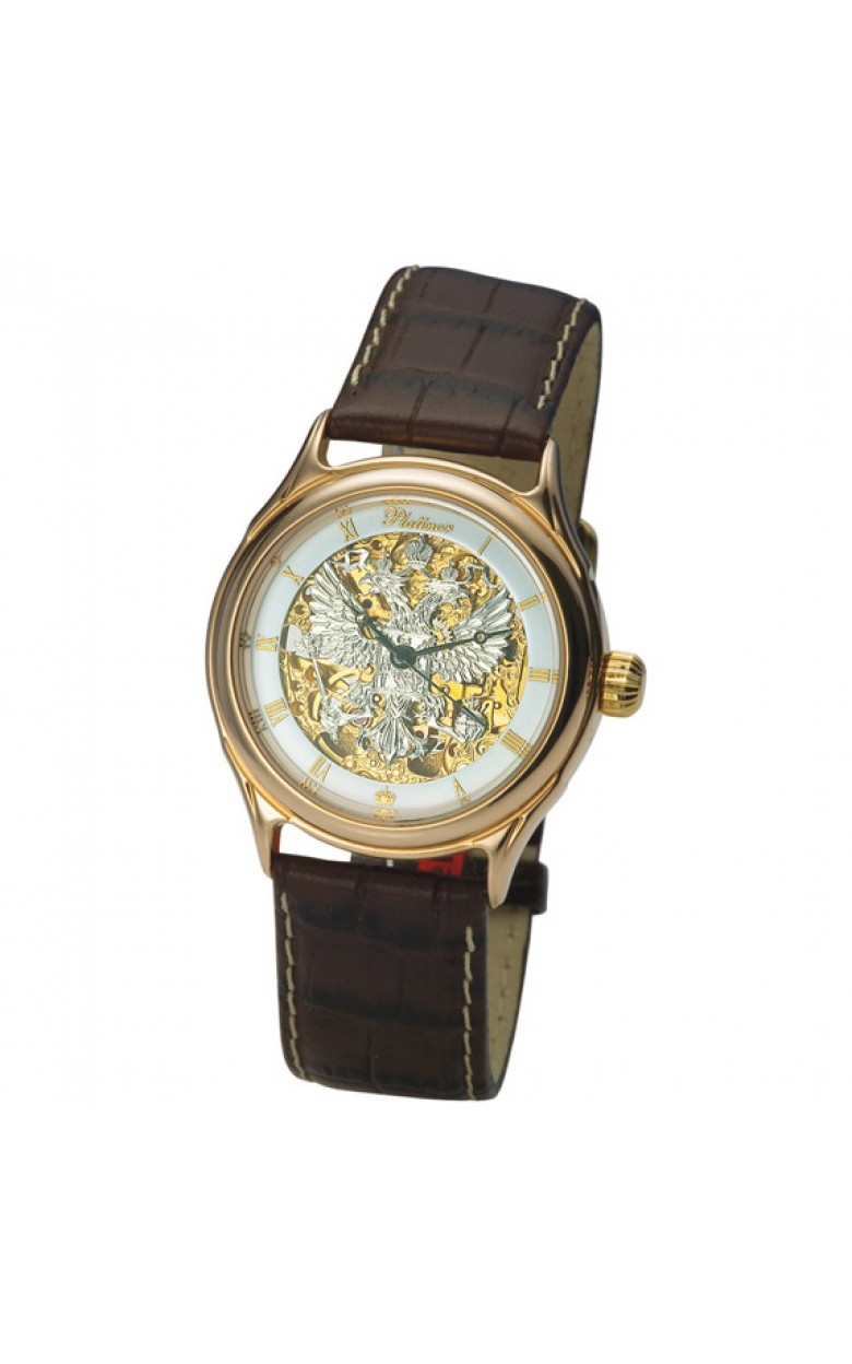 41950ОР.156  кварцевые наручные часы Platinor "Скелетон"  41950ОР.156