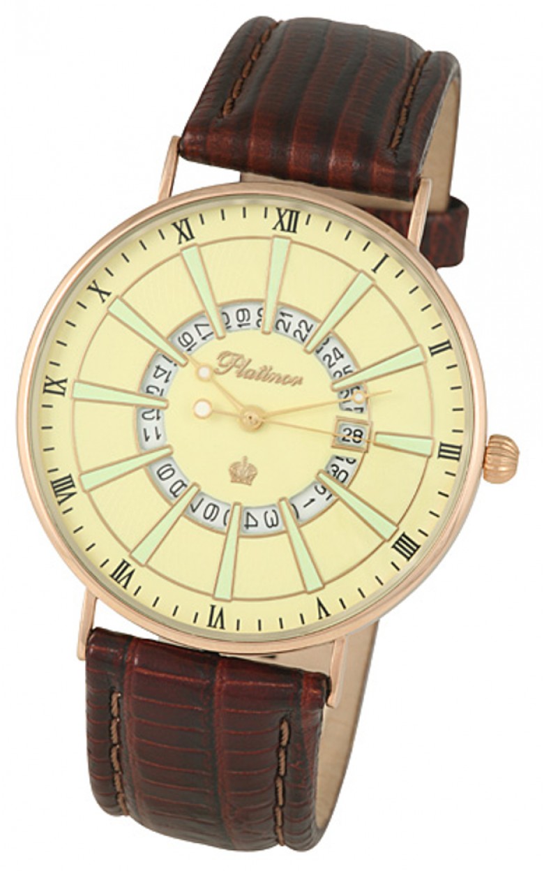 56750.433 russian gold Men's watch кварцевый wrist watches Platinor "амур"  56750.433