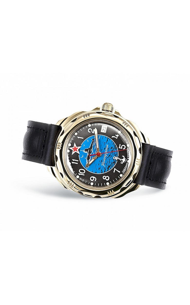 219163  механические наручные часы Восток "Командирские" логотип Подводная лодка ВМФ  219163
