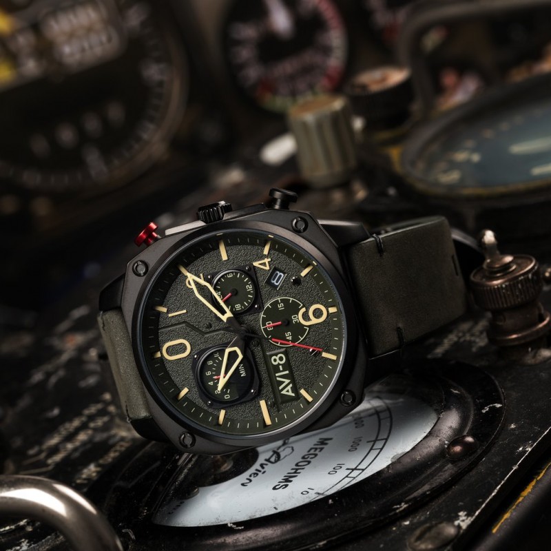 AV-4052-08  кварцевые наручные часы AVI-8 "Hawker Hunter"  AV-4052-08