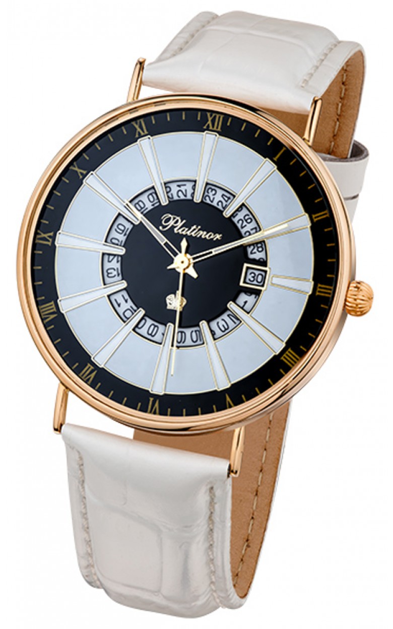 56750.133 russian gold кварцевый wrist watches Platinor "амур" for men  56750.133