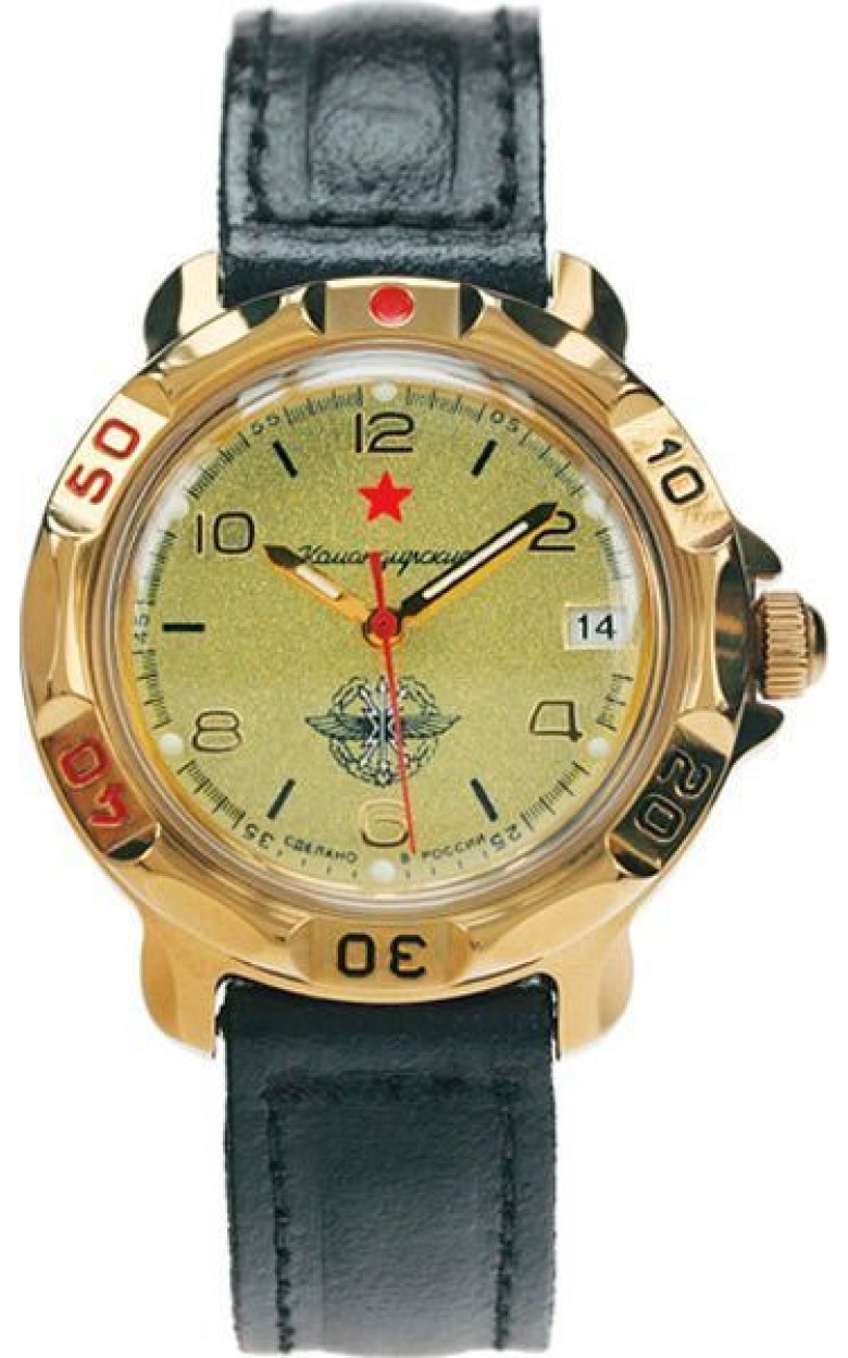 819451  механические наручные часы Восток "Командирские" логотип Войска связи  819451