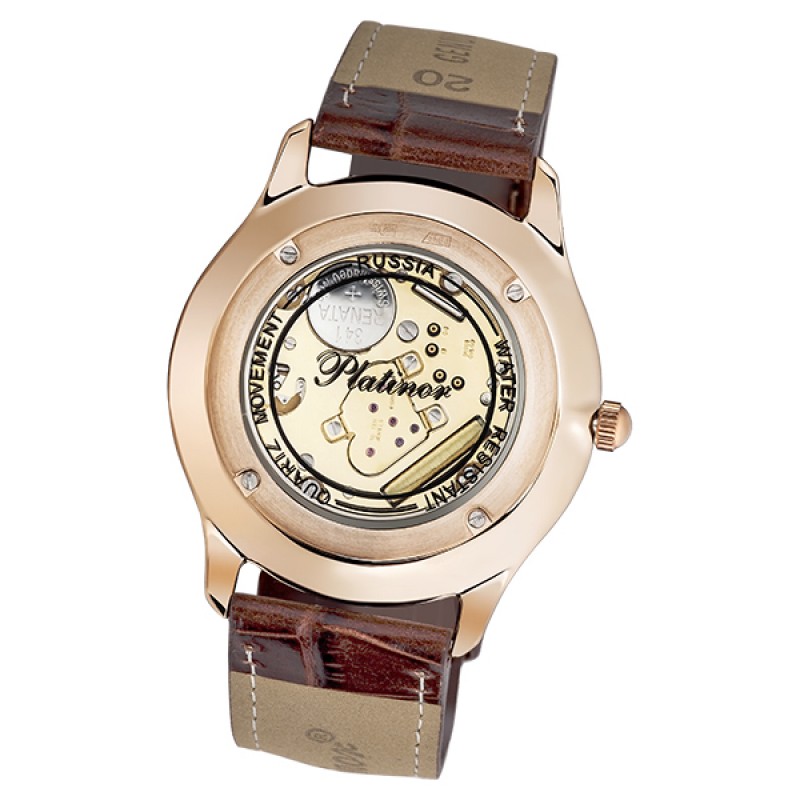 53230.103 russian gold Men's watch кварцевый wrist watches Platinor "гольфстрим"  53230.103