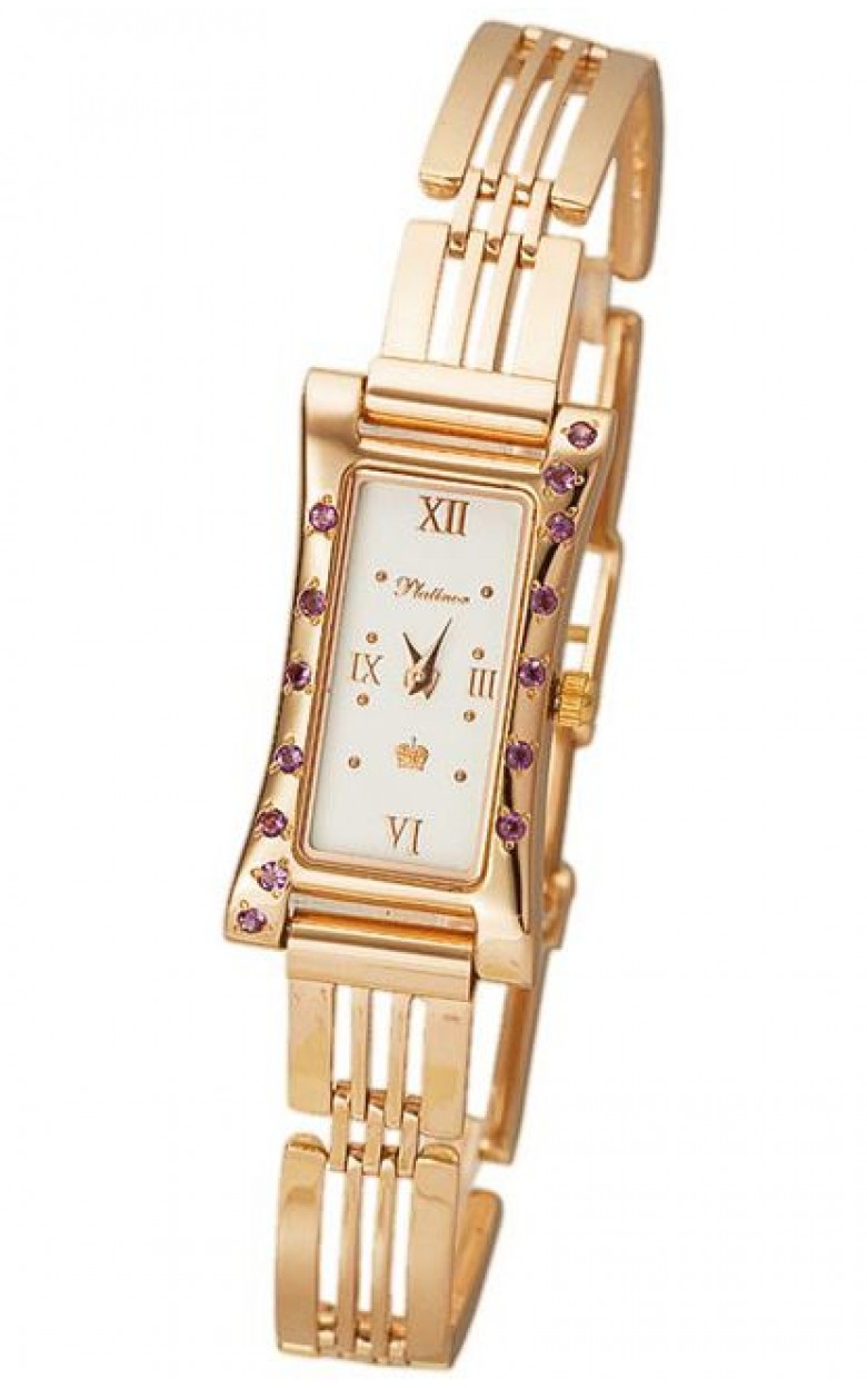 91757.403 russian gold Lady's watch кварцевый wrist watches Platinor "элизабет"  91757.403