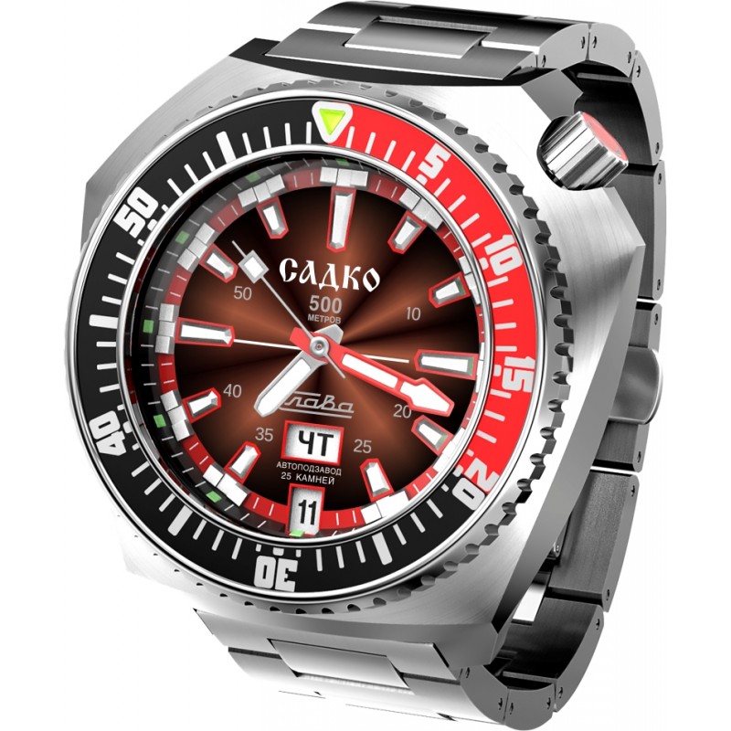 5000170/100-2427 russian watertight механический automatic wrist watches Slava "Sadko" for men  5000170/100-2427