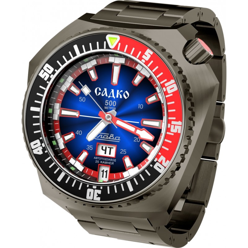 5006168/100-2427 russian watertight механический automatic wrist watches Slava "Sadko" for men  5006168/100-2427