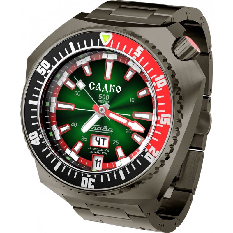 5006169/100-2427 russian watertight Men's watch механический automatic wrist watches Slava "Sadko"  5006169/100-2427