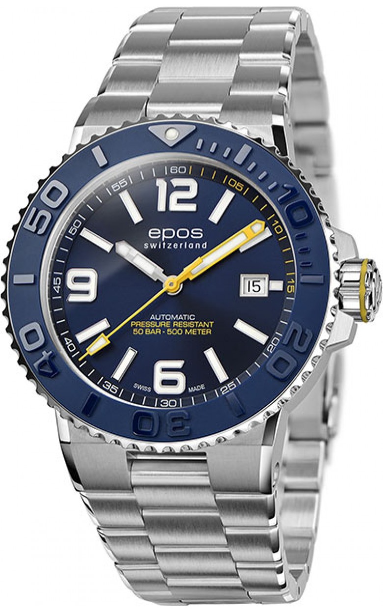 3441.131.96.56.30 swiss watertight Men's watch механический automatic wrist watches EPOS "Diver"  3441.131.96.56.30