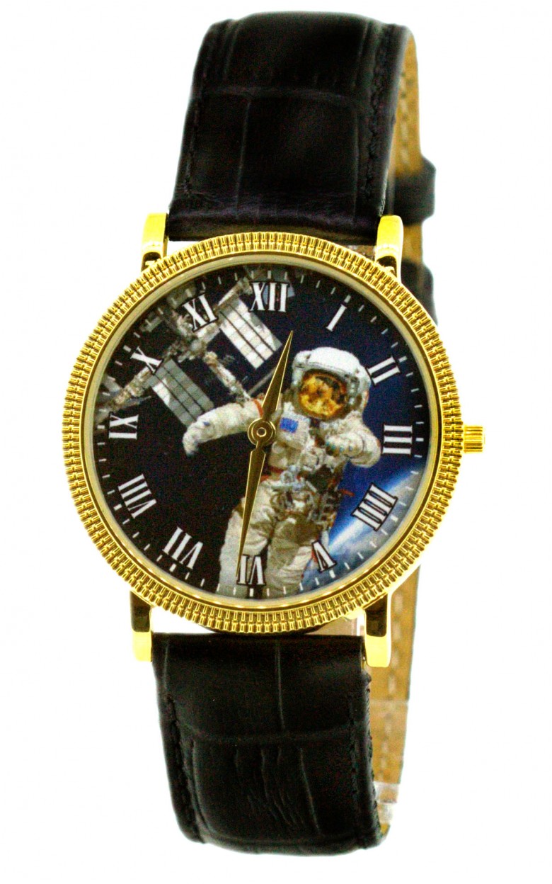 1019916/GL20  кварцевые часы Слава "Патриот" логотип Космонавт  1019916/GL20