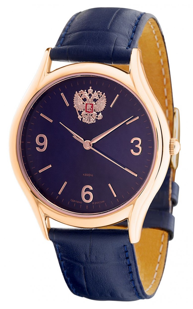 1563816/300-2036  кварцевые наручные часы Слава "Премьер" логотип Герб РФ  1563816/300-2036