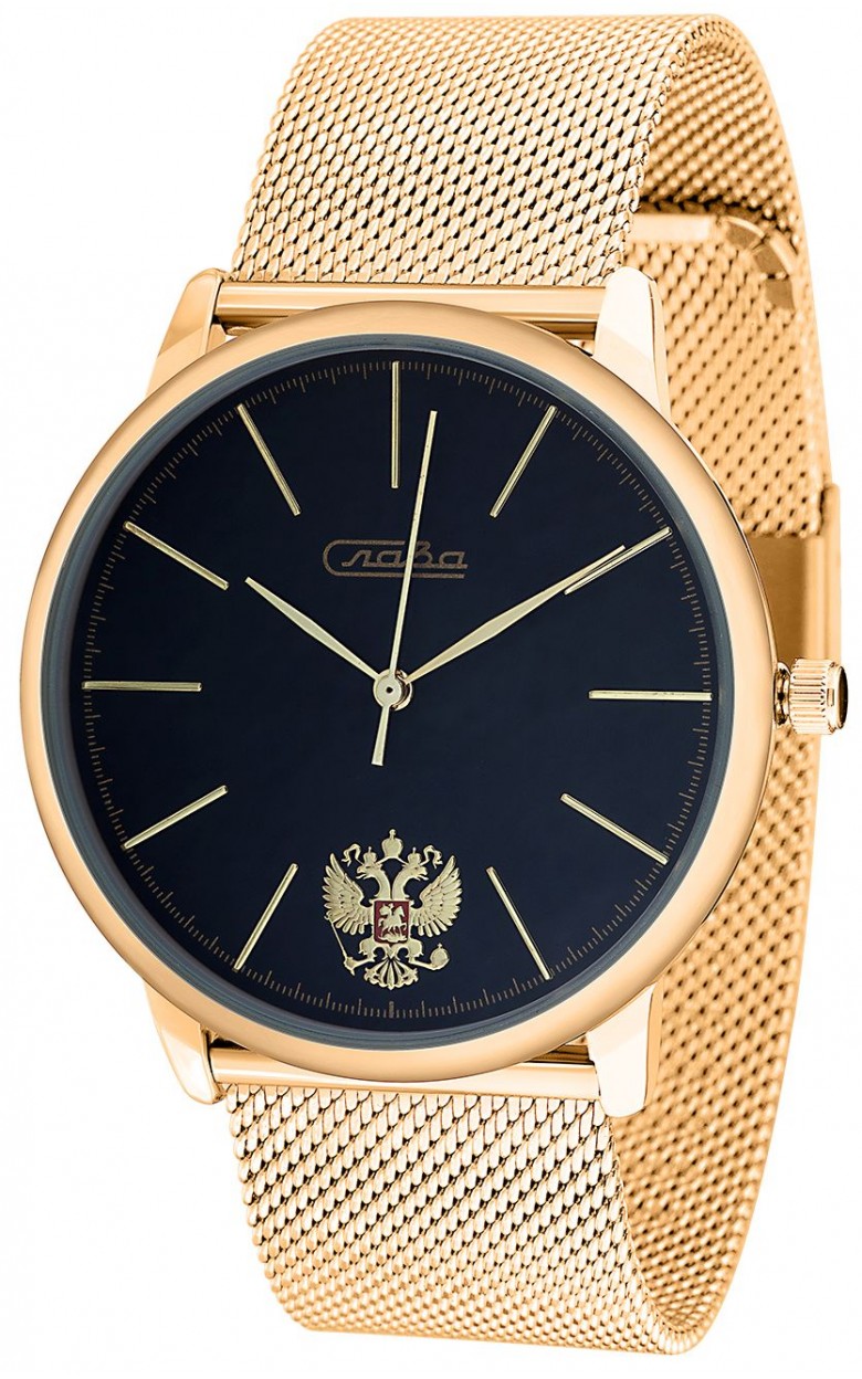 1729984/2035-100  кварцевые наручные часы Слава "Традиция" логотип Слава  1729984/2035-100