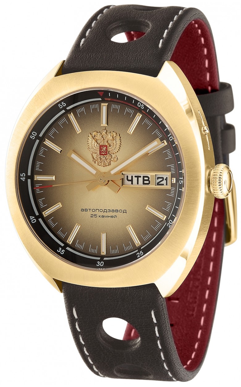 5019071/300-2427 russian механический automatic wrist watches Slava "мир" for men logo Герб РФ  5019071/300-2427