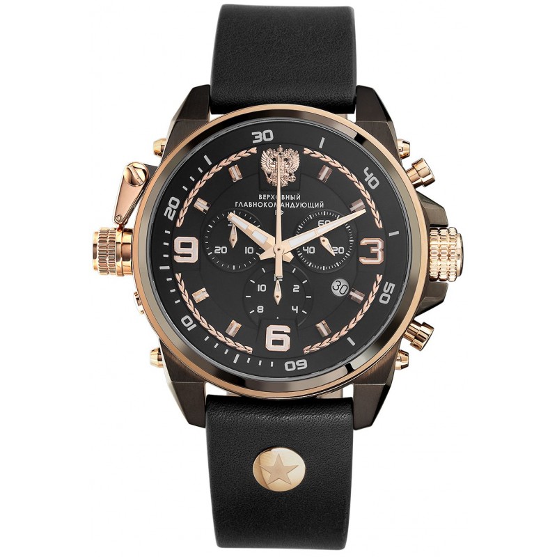 С9574357-5030.D russian tactical Men's watch quartz hronograph wrist watches Spetsnaz "верховный главнокомандующий рф" logo Герб РФ  С9574357-5030.D