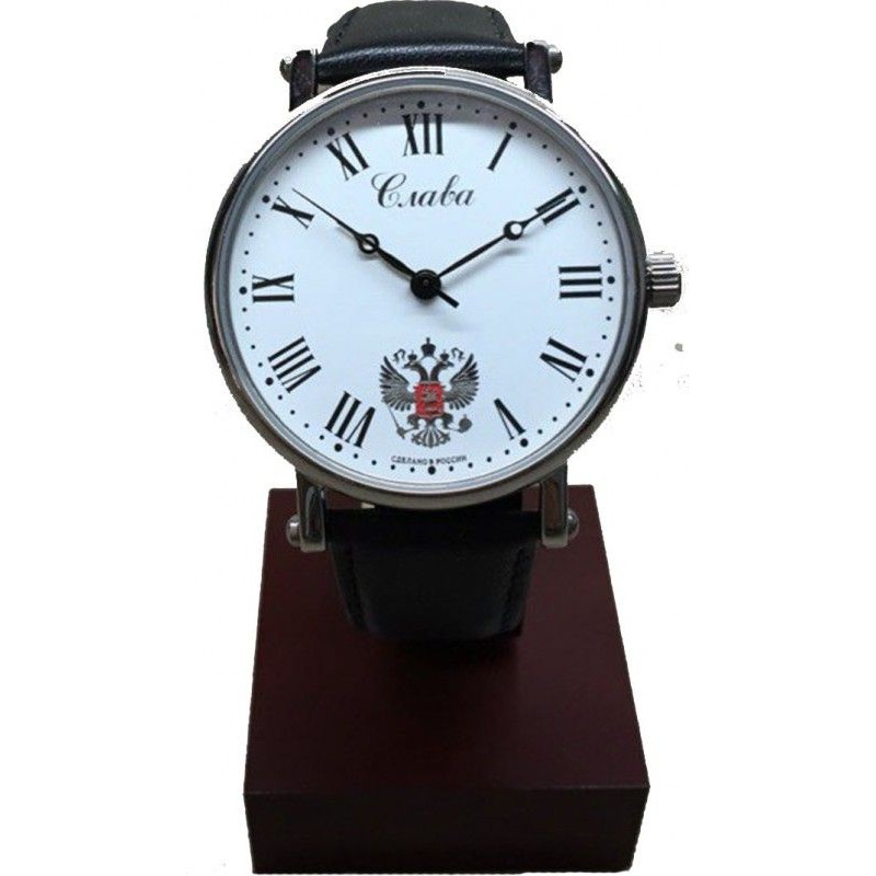 8091070/300-2409  механические наручные часы Слава "ПРЕМЬЕР" логотип Герб РФ  8091070/300-2409
