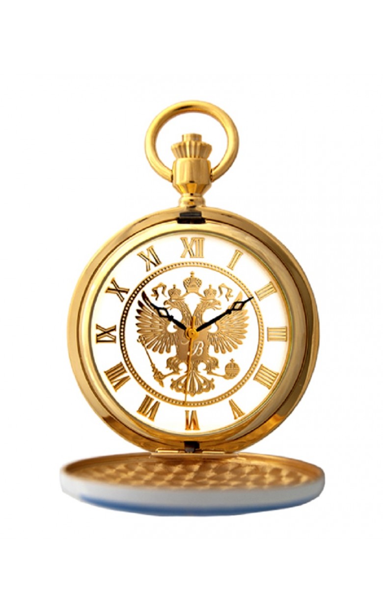 2696272  кварцевые карманные часы Президент логотип Герб РФ  2696272