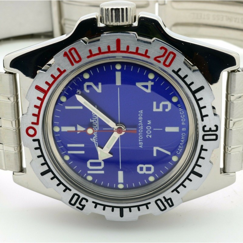 110648 russian watertight механический wrist watches Vostok "Amphibia" for men  110648