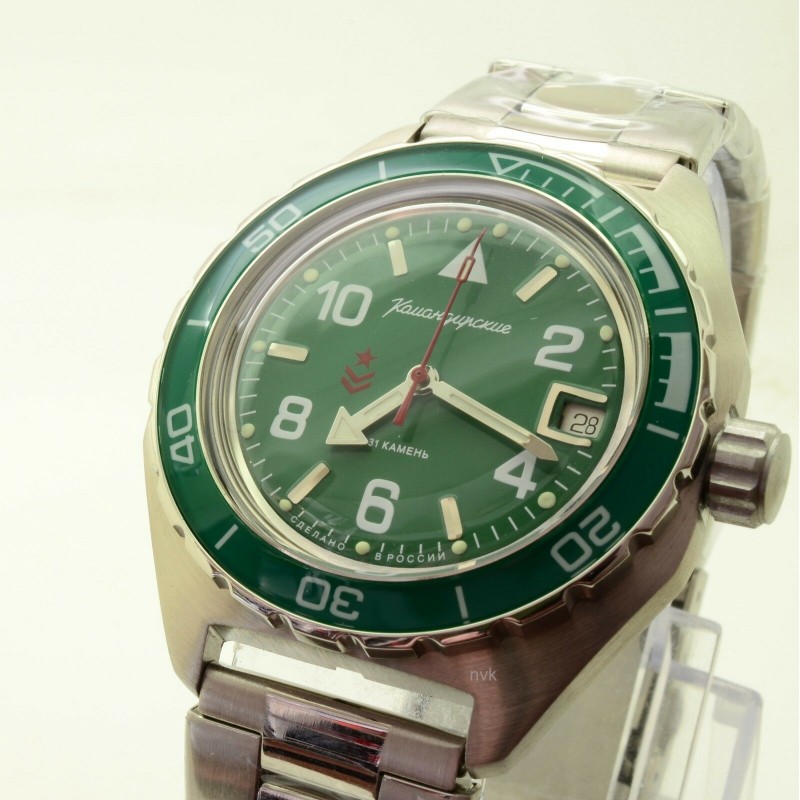 650858 russian watertight Men's watch механический wrist watches Vostok "Komandirskie"  650858