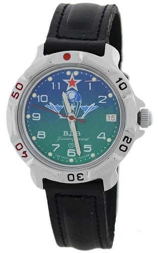 811818  механические наручные часы Восток "Командирские" логотип ВДВ  811818