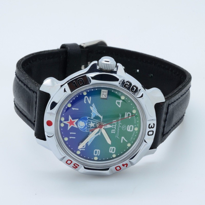811818  механические наручные часы Восток "Командирские" логотип ВДВ  811818