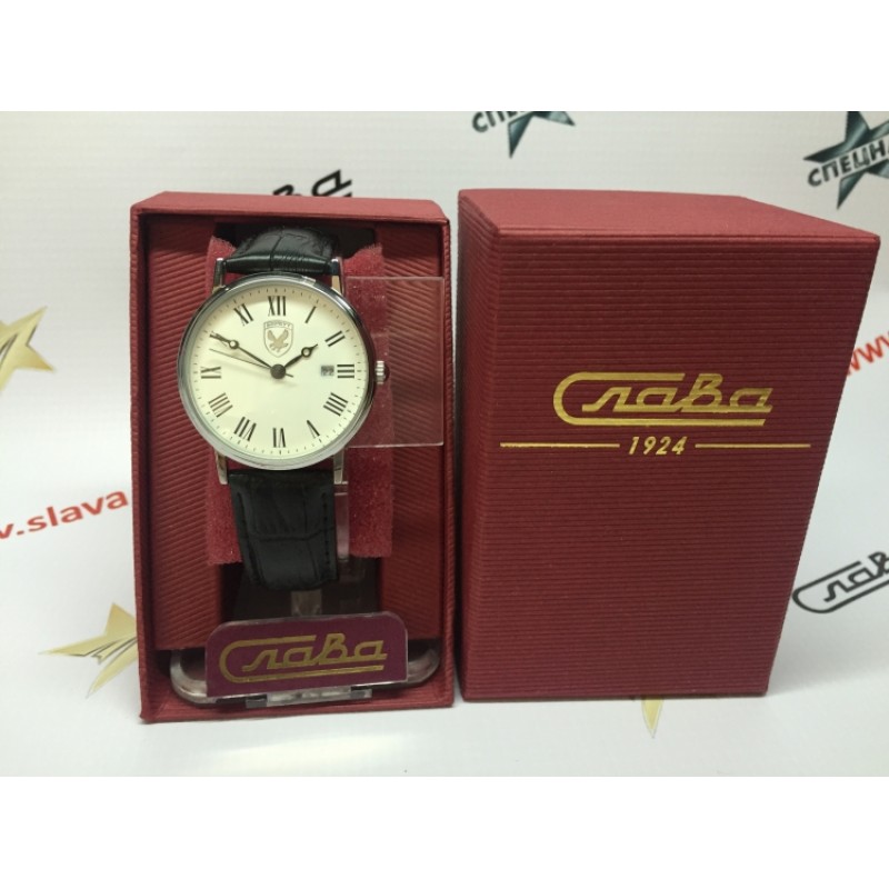 5041456/GM10  кварцевые наручные часы Слава "Браво" логотип Беркут  5041456/GM10