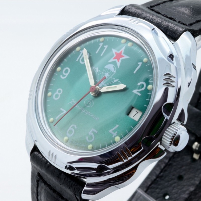 211307  механические наручные часы Восток "Командирские" логотип ВДВ  211307