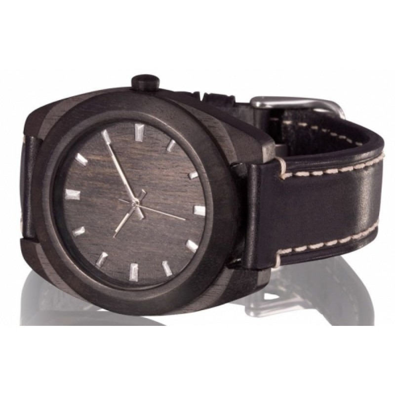 S3 Black  кварцевые наручные часы AA Wooden Watches  S3 Black