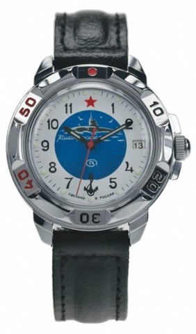 431055  механические часы Восток "Командирские" логотип Подводная лодка ВМФ  431055