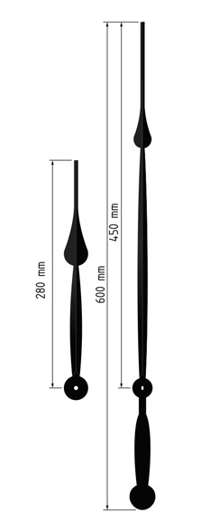 ЧМ-СВ-280/450 Комплект стрелок к механизму МДХ-СВ с длиной штока 17(23)мм
