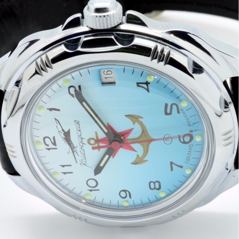 211084  механические часы Восток "Командирские" логотип Морская авиация ВМФ  211084