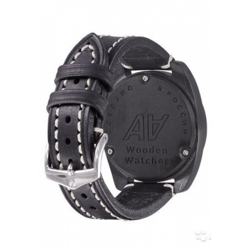 S2 Black  кварцевые часы AA Wooden Watches "Blackwood"  S2 Black