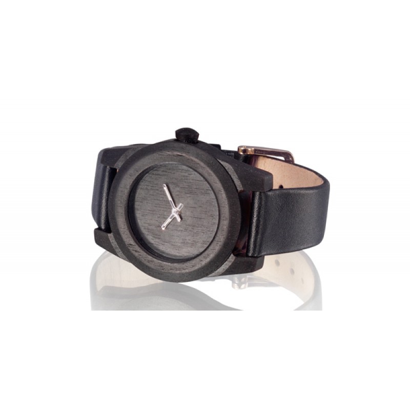 Леди Кристал (Черное  кварцевые наручные часы AA Wooden Watches  Леди Кристал (Черное