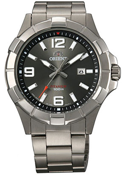 FUNE6001A0 титан  кварцевые наручные часы Orient  FUNE6001A0 титан