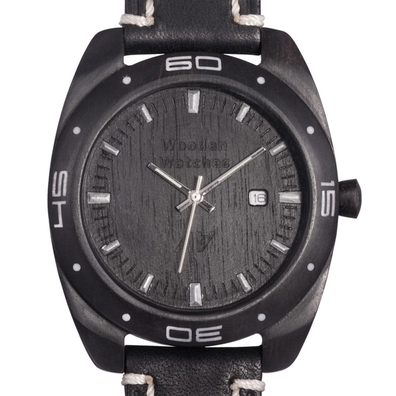 Спорт(Черное дерево)  кварцевые часы AA Wooden Watches "Sport"  Спорт(Черное дерево)