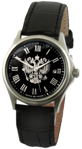 1161665/300-2414  механические наручные часы Слава "Традиция" логотип Герб РФ  1161665/300-2414