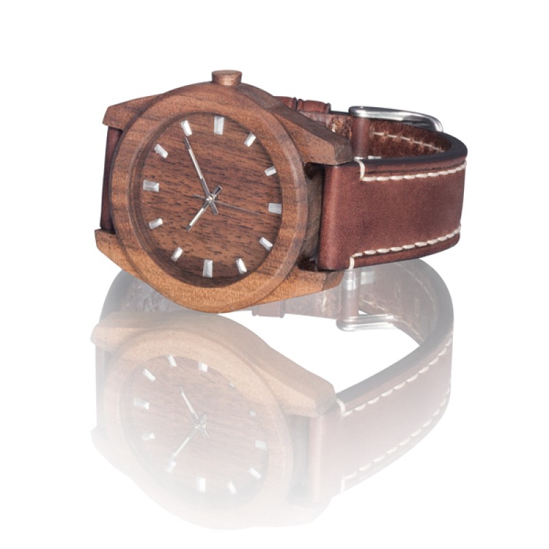 E3 Walnut  кварцевые наручные часы AA Wooden Watches "Classic"  E3 Walnut